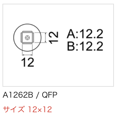 QFP用ノズル サイズ12×12　品番：A1262B