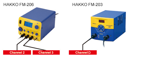 Combined use with HAKKO FM-206 with a large LCD panel