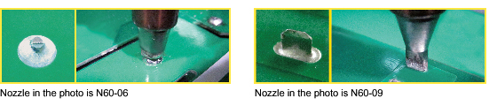 Lineup of nozzles for large components