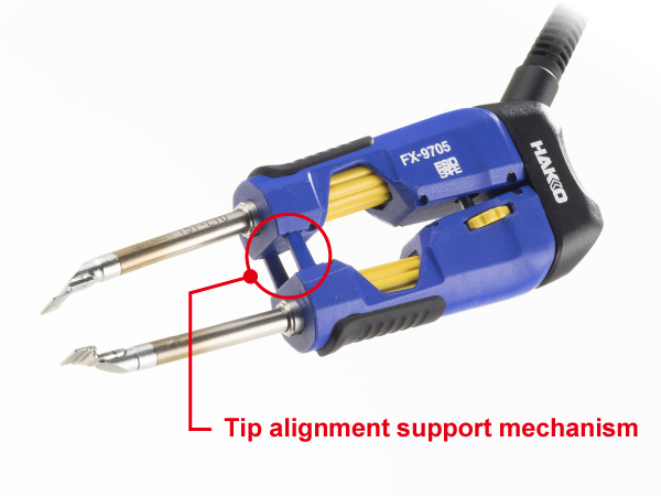 fx-9705 Tip alignment support mechanism