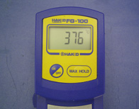 Read the displayed values and repeat the items 1 through 4. Check the maximum temperature.