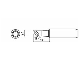 61-2183-80 コテ先 5C型 面ノミ 900L-T-5CF 白光(HAKKO) 印刷