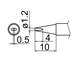 61-2182-77 コテ先(1.2D型)/Z) T12-D12Z 白光(HAKKO) 印刷