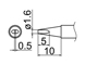 61-2482-80 コテ先(1.6D型)/Z) T12-D16Z 白光(HAKKO)