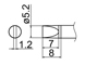 61-2182-47 コテ先(5.2D型) T12-D52 白光(HAKKO)