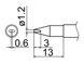 61-2182-48 コテ先(1.2DL型) T12-DL12 白光(HAKKO)