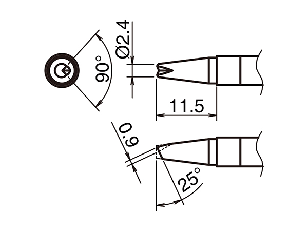 　2.4BC型 V溝付き